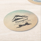 山イラストレーションとサンレイズファミリー懇親会 ラウンドペーパーコースター (アングル)