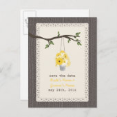 山インスパイア花の木缶は日付を保存 案内ポストカード (正面/裏面)