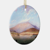 山ウェリントン、タスマニアが付いているホーバートの町 セラミックオーナメント (右)