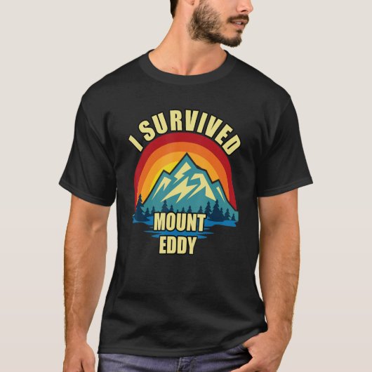 山エディハイキングマウンテン登山 Tシャツ (正面)