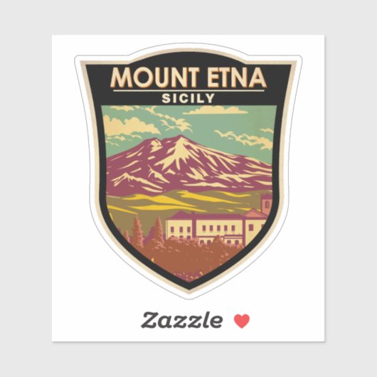 山エトナシチリートラベルアートヴィンテージ シール (シート)
