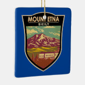 山エトナシチリートラベルアートヴィンテージ セラミックオーナメント (右)