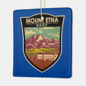 山エトナシチリートラベルアートヴィンテージ セラミックオーナメント (左)