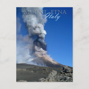 山エトナ – 火山噴火 ポストカード