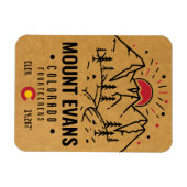 山エバンコロラド14ersマウンテンミニマリスト マグネット (横)