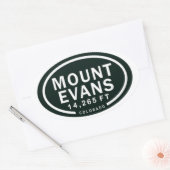 山エバンス14,265 FTコロラドロッキーマウンテン 楕円形シール (封筒)
