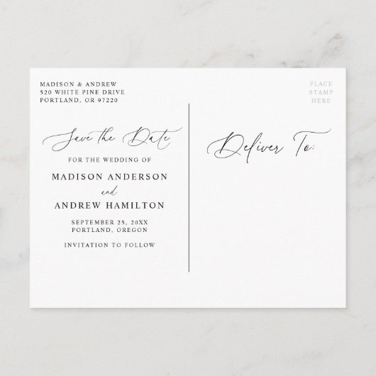 山エバ素朴ーグリーンフォレストの日付を保存 案内ポストカード (裏面)