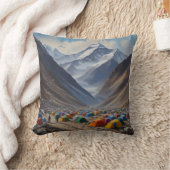 山エベレストのベースキャンプ,ネパール クッション (ブランケット)