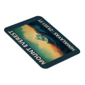 山エベレストヒマラヤスウォーターカラーヴィンテージ マグネット (右側)