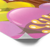 山エベレスト漫画の旅行ポスター ポスター (角)