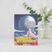 山エベレスト漫画の旅行ポスター ポストカード (スタンド正面)