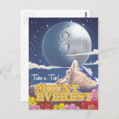 山エベレスト漫画の旅行ポスター ポストカード (正面/裏面)