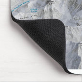 山エベレスト3Dマップ(ラベル付き) マウスパッド (コーナー)