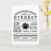 山エベレスト、山間探検情報 カード (黄色い花)