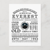 山エベレスト、山間探検情報 ポストカード (正面)