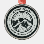山エルバートコロラドハイキングスキー旅行 メタルオーナメント (正面)