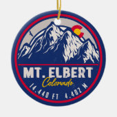 山エルバート – コロラド14ers fourteener セラミックオーナメント (正面)