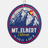山エルバート – コロラド14ers fourteener セラミックオーナメント (左)