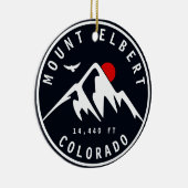 山エルバート – コロラド14ers fourteener セラミックオーナメント (右)