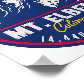 山エルバート – コロラド14ers fourteener ポスター (角)