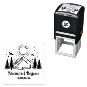 山エレガントの木サンバーズカップル名日付 セルフインキングスタンプ (インサイチュ)