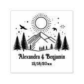 山エレガントの木サンバーズカップル名日付 セルフインキングスタンプ (デザイン)