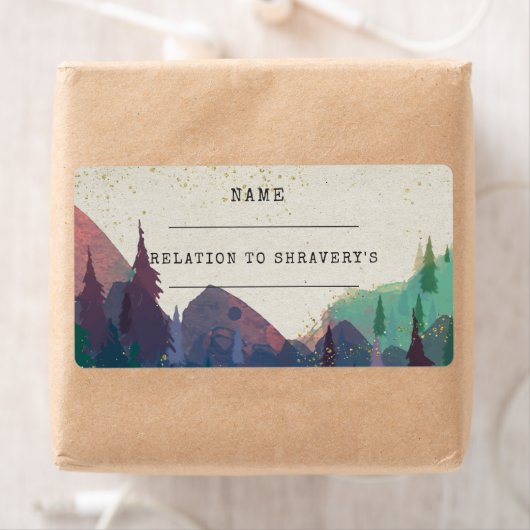 山エレガントの結婚ゲスト名タグ ラベル (インサイチュ)