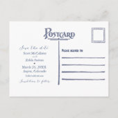 山エレガントの結婚式の日付カードを保存 案内ポストカード (裏面)
