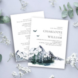 山エレガントの結婚森の全て 招待状