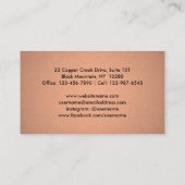 山エレガント形パターフェイク銅箔黒 名刺 (裏面)