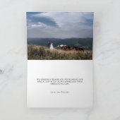 山エレガント書写真サンキューカード カード (内部)