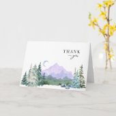 山エレガント書写真サンキューカード カード (黄色い花)