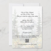 山エレガント素朴野花QR結婚の 招待状 (裏面)