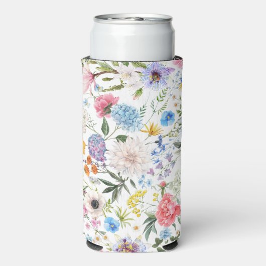 山エレガント花カラフル柄 スリム缶クーラー (Seltzer裏面)