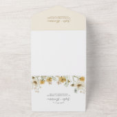 『山エレガント花水カラーフローラ・ボホ結婚ズ』 オールインワン招待状 (外側)