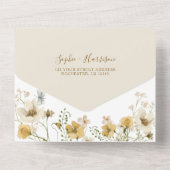 『山エレガント花水カラーフローラ・ボホ結婚ズ』 オールインワン招待状 (裏面)