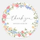 山エレガント花結婚様 ラウンドシール (正面)