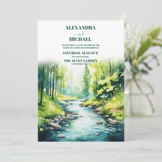 山エレガント草地結婚の 招待状 (スタンド正面)