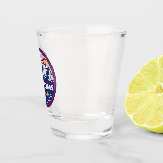 山エヴァンズコロラドレトロサンセットフラッグディ土産 ショットグラス (右)