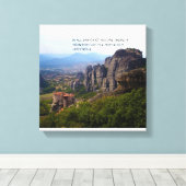 山オリンパスギリシャ修道院アリストテレス引用文 キャンバスプリント (インサイチュ (ウッドフロア))