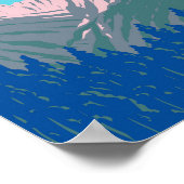 山オリンパスギリシャ旅行アートヴィンテージ ポスター (角)