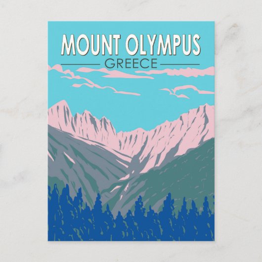 山オリンパスギリシャ旅行アートヴィンテージ ポストカード (正面)