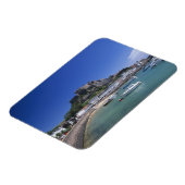 山オルゲイル城とハーバー、ジャージー、ゴリー マグネット (左側)