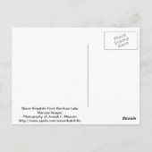 山カターディンfrom Rainbow Lake ポストカード (裏面)