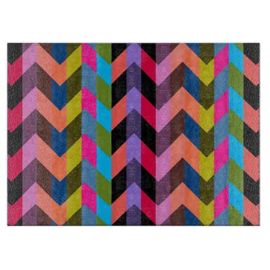 山カラフル形2 カッティングボード (正面)