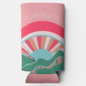 山カラフル景色サンセットガールズ スリム缶クーラー (裏面)