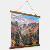 山カラフル渓谷の風景 吊り下げ型タペストリー (傾斜あり)