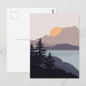 山カラフル湖の日の出の風景 ポストカード (正面/裏面)