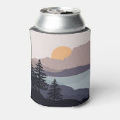 山カラフル湖の日の出の風景 缶クーラー (缶裏面)