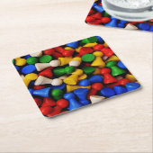 山カラフル積み木ゲーム スクエアペーパーコースター (アングル)